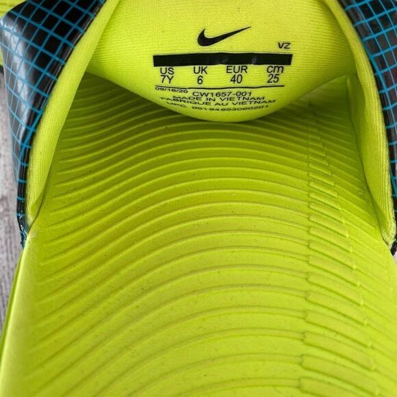 Nike men 7 slip on sandals/slides yellow & blue - Picture 5 of 6